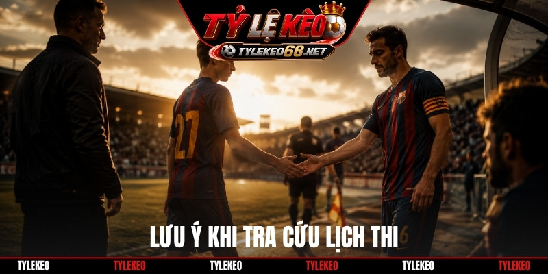 Lưu ý khi tra cứu lịch thi