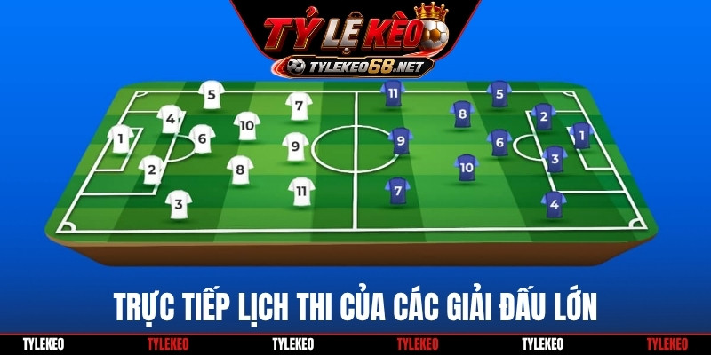 Trực tiếp lịch thi của các giải đấu lớn