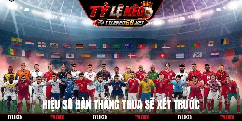 Hiệu số bàn thắng thua sẽ xét trước