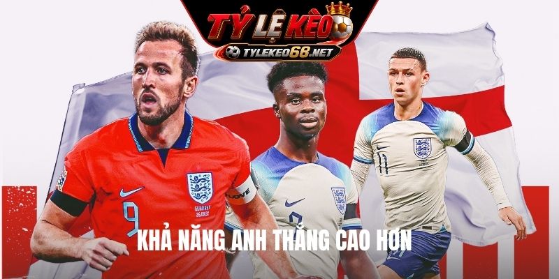Khả năng Anh thắng cao hơn